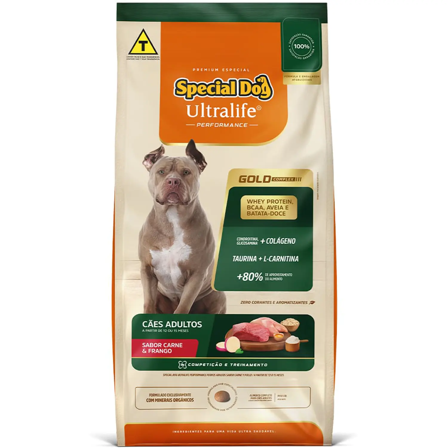 Racao Special Dog Ultralife Performance Caes Adultos Carne e Frango embalagem
